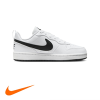 NIKE COURT BOROUGH LOW נייקי נוער/נשים לבן שחור