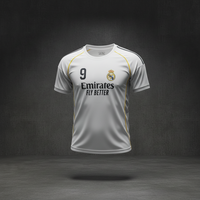 חליפות כדורגל ריאל מדריד -אמבפה לבן פס צהוב