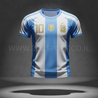 חליפות כדורגל ארגנטינה - מסי תכלת לבן זהב