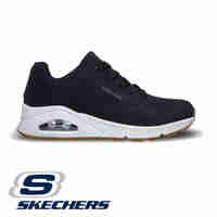 SKECHERS UNO סקצ'רס גברים שחור לבן סוליית דבש