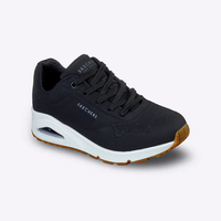 SKECHERS UNO סקצ'רס גברים שחור לבן סוליית דבש