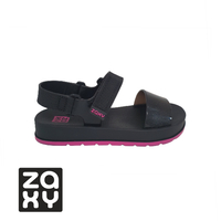 סנדלי גומי לילדות ZAXY זקסי שחור ורוד
