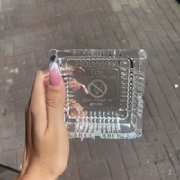 מאפרה שקופה עם חריטה אישית