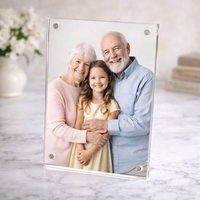 מעמד אקריל עם בסיס שקוף בגודל A4