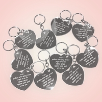 מחזיק מפתחות לב אקרילי בהקדשה אישית