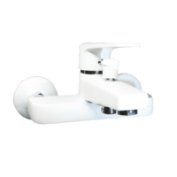 ברז סוללה לאמבטיה יוקרתי לבן דגם Safir White