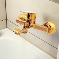 ברז סוללה לאמביה בצבע זהב דגם STILLA GOLD