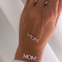 צמיד MOM - רוז גולד