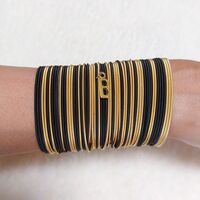 סט מעורב 40 צמידים - זהב שחור