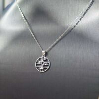 שרשרת תליון עגול עם ישראל חי - כסף 925