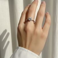 טבעת סוליטר עדינה - כסף 925