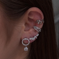 זוג עגילי מרקיזות מטפס - כסף 925