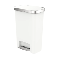 פח דוושה פלסטיק לבן  VICENZA 50L