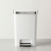 פח דוושה פלסטיק לבן  VICENZA 50L