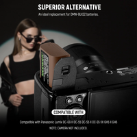 סוללה חלופית NEEWER 2400mAh DMW-BLK22 למצלמות PANASONIC