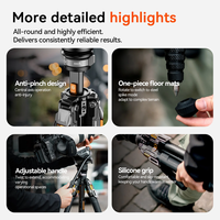 חצובת סיבי פחמן COMAN T1SV5 נפתחת בלחיצה 68.9 אינץ' לצילום וידאו וצילום עם ראש