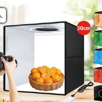 אוהל אור מתקפל 30x30 סמ עם תאורת לד מובנית