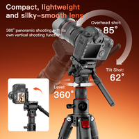 חצובה אופקית רב תכליתית ויחידת חצובה COMAN KX3939Mini A32&V1 עם ראש נוזל וראש כדורי 360°, 1810 מ