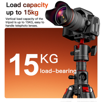 חצובה אופקית רב תכליתית ויחידת חצובה COMAN KX3939Mini A32&V1 עם ראש נוזל וראש כדורי 360°, 1810 מ