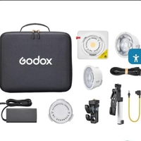 Godox ML100Bi K2 תאורת לד Bi-color קומפקטית 120W + מתאם V-Mount