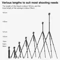 חצובה אופקית רב תכליתית ויחידת חצובה COMAN KX3939Mini A32&V1 עם ראש נוזל וראש כדורי 360°, 1810 מ