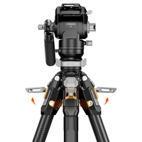 חצובת סיבי פחמן COMAN T1SV5 נפתחת בלחיצה 68.9 אינץ' לצילום וידאו וצילום עם ראש