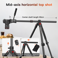 חצובה אופקית רב תכליתית ויחידת חצובה COMAN KX3939Mini A32&V1 עם ראש נוזל וראש כדורי 360°, 1810 מ