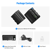 סט מטען חלופי של 2 סוללות NEEWER מדגם Sony NP-F970