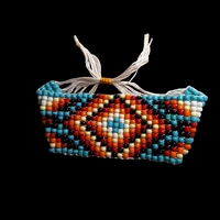 צמיד חרוזי ונציה בשיטת אריגה בנול- מעויין גדול בשלל צבעים