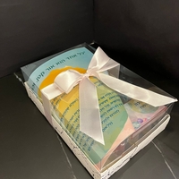 מארז חגיגי לחנוכה- פלייסמנט, כוסיות שמן צבעוניות וגפרורים