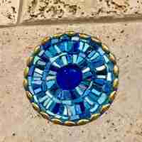 מנדלה קטנה מפסיפס נגד עין הרע בעבודת יד