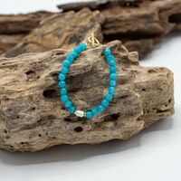 צמיד כנרת- מפנינה, אבני chalcedony כחול והמטייט זהב