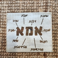 שלט השראה מעץ בעבודת יד - אמא