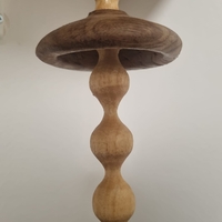 מטריית קישוט מעץ חרוטה בעבודת יד