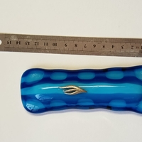 סט פמוטי שבת ומזוזה מזכוכית בעבודת יד