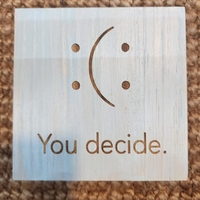 שלט השראה מעץ בעבודת יד - YOU DECIDE