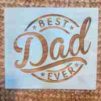 שלט השראה מעץ בעבודת יד - BEST DAD