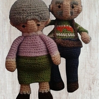 סבתא רוזה וסבא אמנון בובות סרוגות בעבודת יד