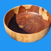 קערת הגשה עגולה מעץ סיסם הודי