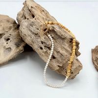 שרשרת סיון- מפנינים, המטייט זהב וחרוזי צדף