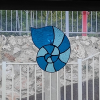 קונכיה מזכוכיות שקופות בעבודת יד