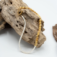 שרשרת סיון- מפנינים, המטייט זהב וחרוזי צדף