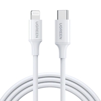 כבל טעינה UGREEN USB-C to Lightning MFi באורך 1 מטר