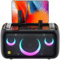 רמקול אלחוטי נייד עם מסך (כולל 2 מיקרופונים אלחוטיים) - Ikaro Break X1