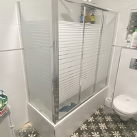 אטלנטה - אמבטיון הזזה קבוע + 2 דלתות