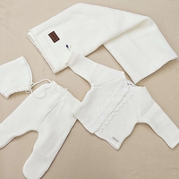 מארז סט סרוג  NB - שמנת בננה