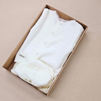 מארז סט סרוג+כובע 0-3 - שמנת