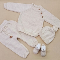 מארז סט סרוג כפתורים 3-6 חודשים