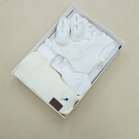 מארז ווסט סרוג NB + שמיכה  - שמנת