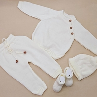 מארז סט סרוג כפתורים 3-6 חודשים